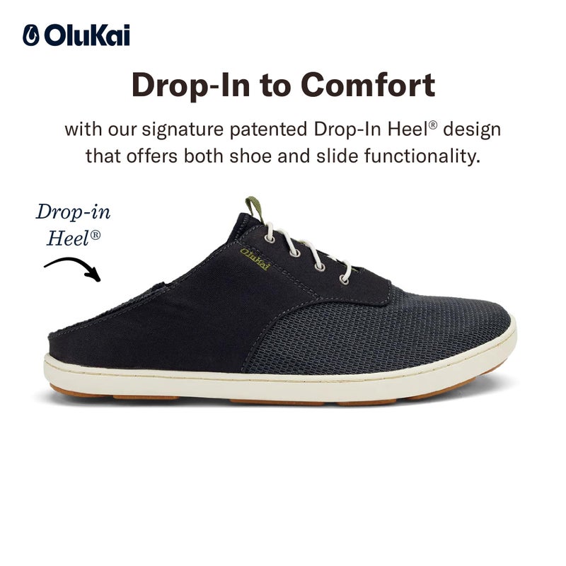 OLUKAI Nohea Moku Men's No Tie Boat Shoes, Breathable & Quick Dry Mesh, Effortless Design & Barefoot Wearability, All-Day Comfort & Support, Black/Black, 10.5 - Image 4
